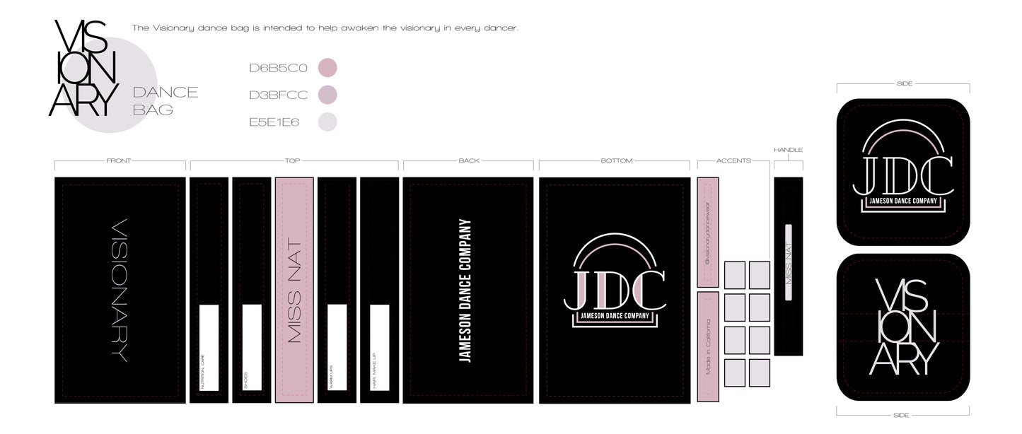 The JAMESON DANCE COMPANY Visionary Dance Bag