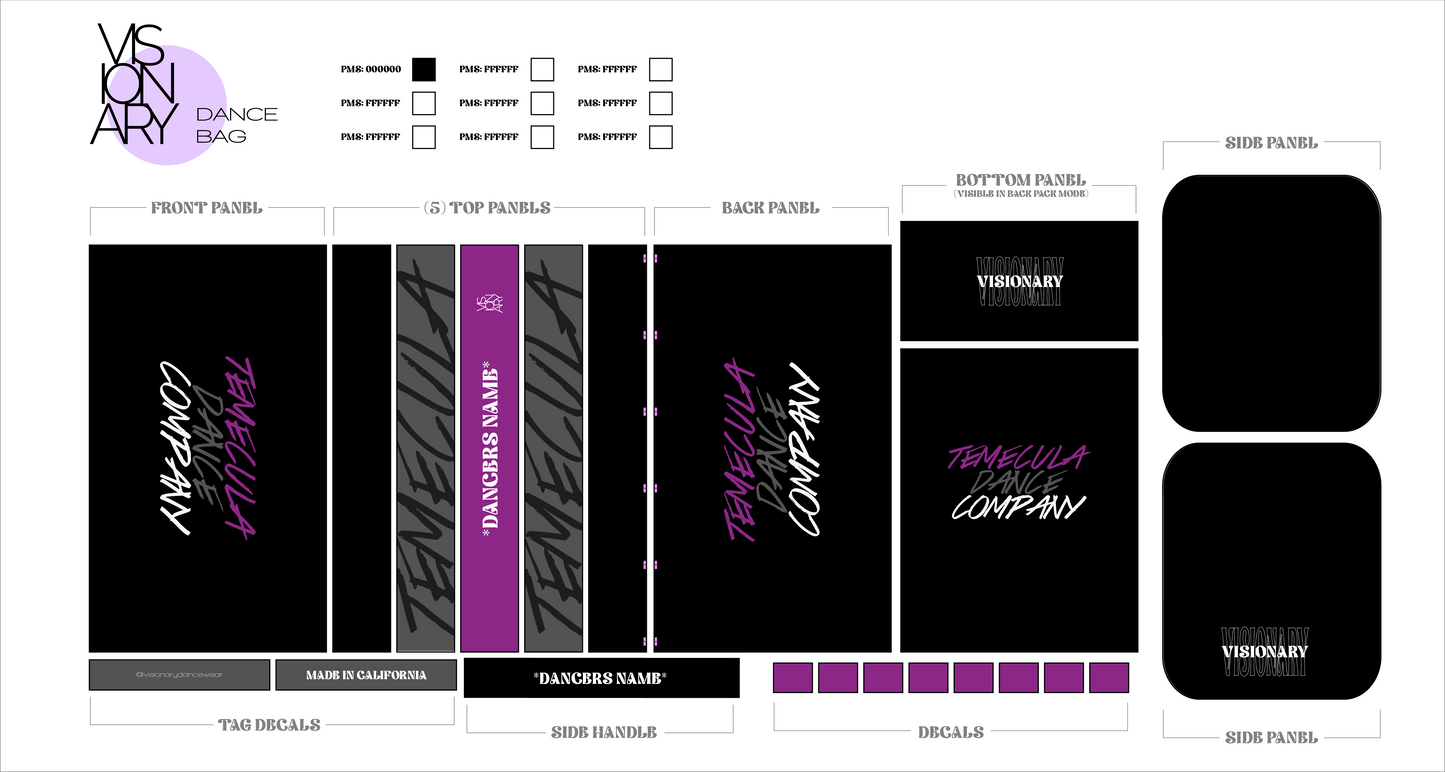 Temecula Dance Company Visionary Dance Bag